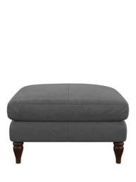 John Lewis Camber Leather Footstool, Dark Leg - thumbnail 5
