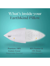 EarthKind Feather & Down Standard Pillow, Medium - thumbnail 3