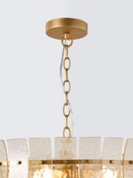 John Lewis Featherstan Glass Large Pendant Ceiling Light, Champagne - thumbnail 5