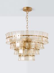 John Lewis Featherstan Glass Large Pendant Ceiling Light, Champagne - thumbnail 2