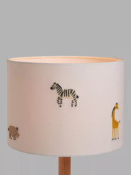 John Lewis Kids' Safari Embroided Ceiling and Lampshade, Dia.25cm - thumbnail 1