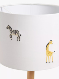 John Lewis Kids' Safari Embroided Ceiling and Lampshade, Dia.25cm - thumbnail 4