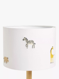 John Lewis Kids' Safari Embroided Ceiling and Lampshade, Dia.25cm - thumbnail 2