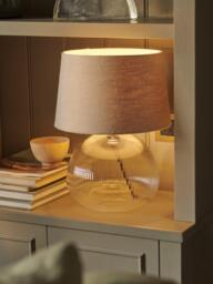 Neptune Malton Glass Base Table Lamp, Bronze - thumbnail 3