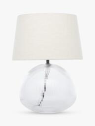 Neptune Malton Glass Base Table Lamp, Bronze