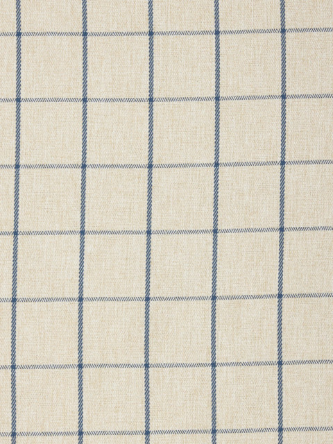 John Lewis Classic Check Made to Measure Curtains or Roman Blind, Lake Blue - image 1