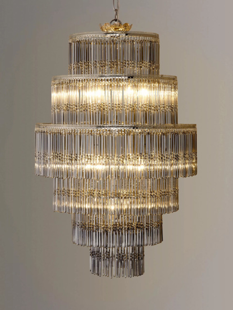 John Lewis Athenea Chandelier Ceiling Light, Smoke/Clear - image 1