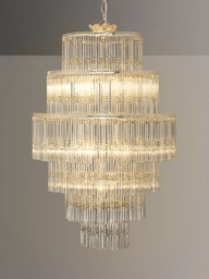 John Lewis Athenea Chandelier Ceiling Light, Smoke/Clear - thumbnail 3