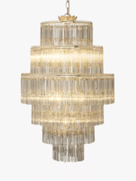 John Lewis Athenea Chandelier Ceiling Light, Smoke/Clear - thumbnail 4
