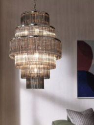 John Lewis Athenea Chandelier Ceiling Light, Smoke/Clear - thumbnail 2