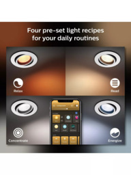 Philips Hue Centura Smart LED Recessed Ceiling Spotlight, Pack of 3, White - thumbnail 4