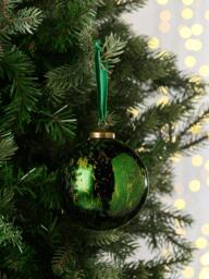John Lewis The Curator Round Marble Bauble, Green - thumbnail 2