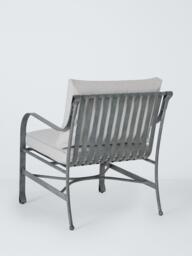 John Lewis Ribbon Metal Garden Lounge Chair, Grey - thumbnail 4
