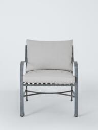 John Lewis Ribbon Metal Garden Lounge Chair, Grey - thumbnail 2