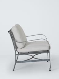 John Lewis Ribbon Metal Garden Lounge Chair, Grey - thumbnail 3