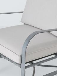 John Lewis Ribbon Metal Garden Lounge Chair, Grey - thumbnail 6