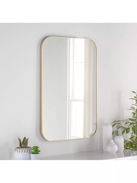Yearn Arendal Rectangular Wood Frame Wall Mirror, 90 x 60cm - image 1