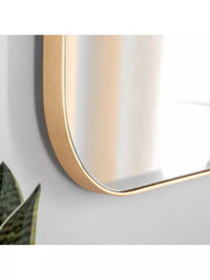 Yearn Arendal Rectangular Wood Frame Wall Mirror, 90 x 60cm - thumbnail 2