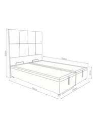 Hypnos Non-Sprung Upholstered Ottoman Storage Divan Base, Double - thumbnail 4