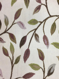 Voyage Cervino Made to Measure Curtains or Roman Blind, Cream Aubergine