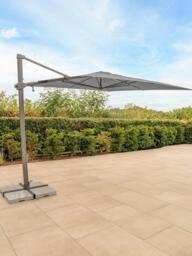 KETTLER Orion LED Aluminium Cantilever Square Parasol & Base, 3m - thumbnail 2