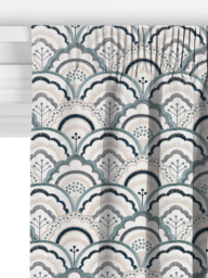 John Lewis Astra Embroidered Made to Measure Curtains or Roman Blind, Agave - thumbnail 3