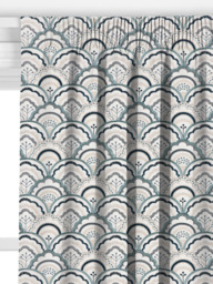 John Lewis Astra Embroidered Made to Measure Curtains or Roman Blind, Agave - thumbnail 2