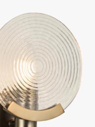 John Lewis Cast Glass Disc Wall Light, Antique Bronze - thumbnail 4