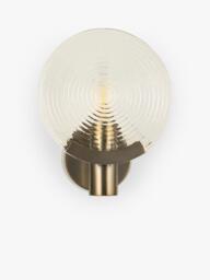 John Lewis Cast Glass Disc Wall Light, Antique Bronze - thumbnail 2