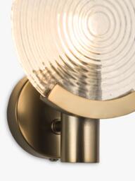 John Lewis Cast Glass Disc Wall Light, Antique Bronze - thumbnail 5