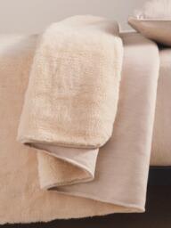 SHLEEP ShleepHalo™ Merino Knit Fleece Weighted Blanket, Sand - thumbnail 4