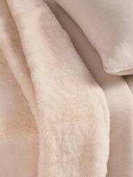 SHLEEP ShleepHalo™ Merino Knit Fleece Weighted Blanket, Sand - thumbnail 3