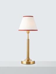 John Lewis Baily Large Rechargeable Table Lamp, Brass