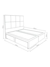 Hypnos Pocket Sprung Upholstered 4 Drawer Divan Base, Super King Size - thumbnail 4