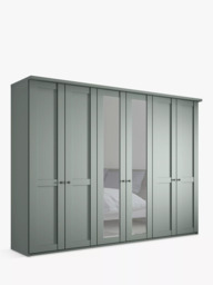 John Lewis Marlow 300cm Mirrored Hinged Wardrobe