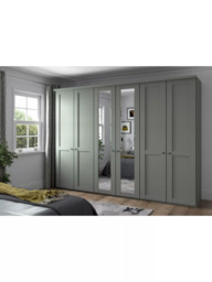 John Lewis Marlow 300cm Mirrored Hinged Wardrobe - thumbnail 2