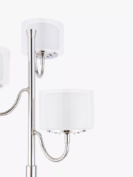 Laura Ashley Southwell Floor Lamp, 3 Arms, Satin Nickel - thumbnail 3