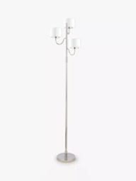 Laura Ashley Southwell Floor Lamp, 3 Arms, Satin Nickel - thumbnail 2