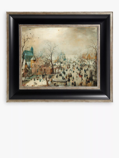 Brookpace Lascelles Rijksmuseum, Hendrick Avercamp 'Winter Landscape with Skaters' Framed Canvas Print, 36 x 42cm - image 1