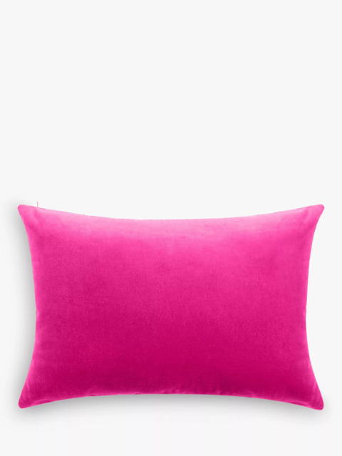 John Lewis Rectangular Cotton Velvet Cushion - image 1