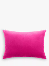 John Lewis Rectangular Cotton Velvet Cushion - thumbnail 1