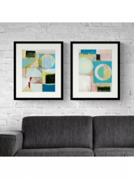John Lewis Cartissi Studio 'City Gridlock' Framed Print & Mount, Set of 2, 63.5 x 53.5cm, Blue - thumbnail 2