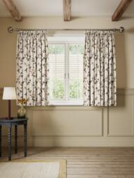 John Lewis Elena Floral Embroidery Pair Lined Pencil Pleat Curtains, Straw - thumbnail 5