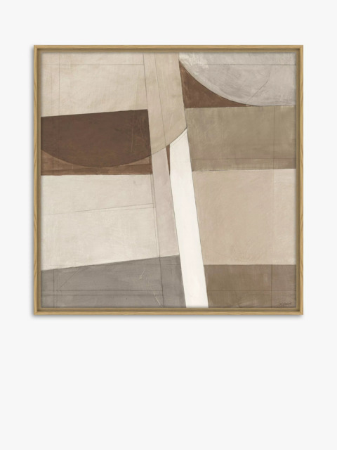 John Lewis Mike Schick 'Sunny Side Up' Abstract Framed Canvas Print, 84 x 84cm, Natural - image 1