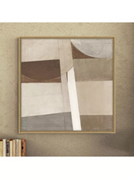 John Lewis Mike Schick 'Sunny Side Up' Abstract Framed Canvas Print, 84 x 84cm, Natural - thumbnail 2