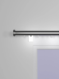 John Lewis Made to Order Select Gliding Curtain Pole with Disc Finial, Wall Fix, Dia.30mm - thumbnail 3