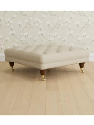 Laura Ashley Gloucester Footstool, Teak Leg - thumbnail 1