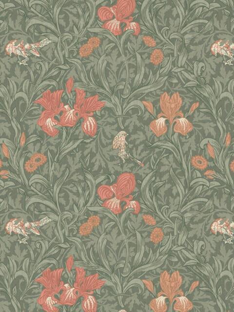 William Morris At Home Iris Made to Measure Curtains or Roman Blind, Sage - image 1