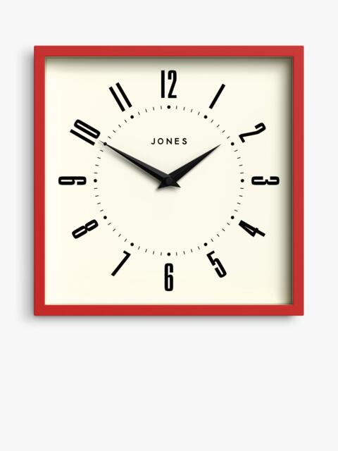 Jones Clocks Box Analogue Wall Clock, Engine Red - image 1