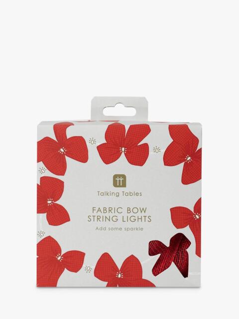 Talking Tables Folklore 10 LED Bow String Lights, Red - image 1